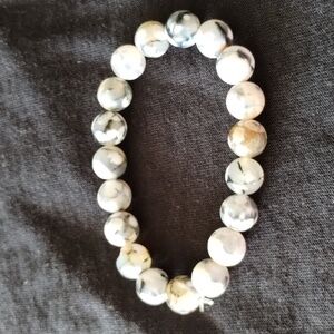Black & White Agate Bracelet, Handcrafted